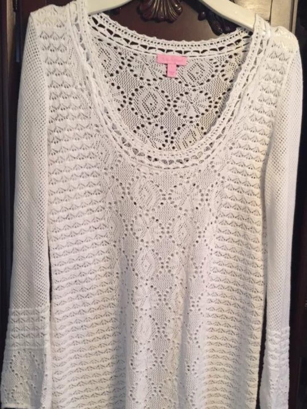 Lilly Pulitzer White Sweater - Large